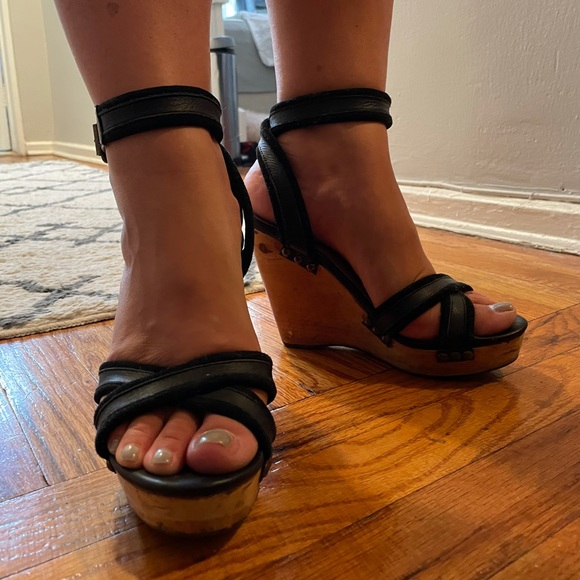 Colin Stuart wood wedge heel size 7.5 - Picture 8 of 8